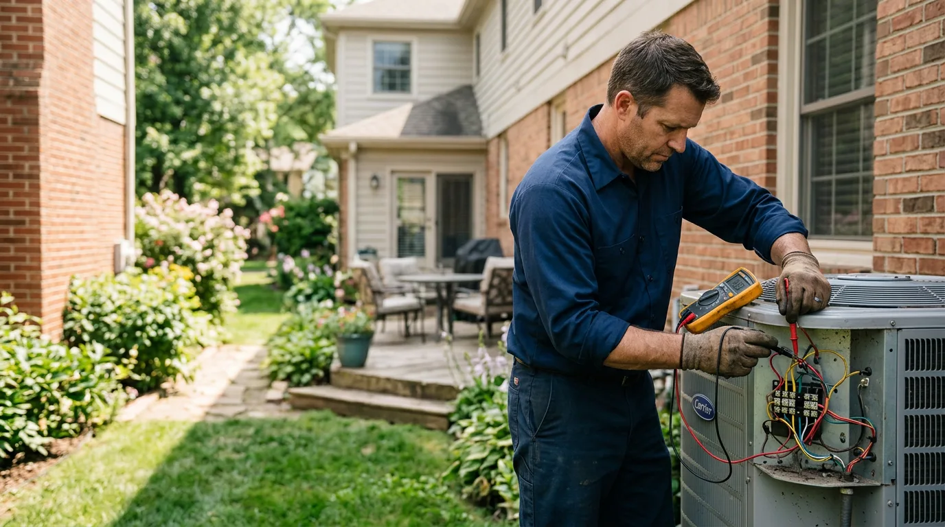 HVAC technician working near Iowa Falls, IA